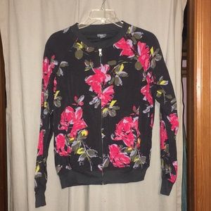 Floral zip up